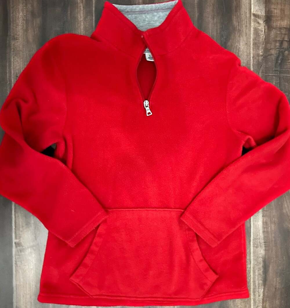 The Children's Place Fleece 1/4 Zip Pullover Size L 10/12 Red
